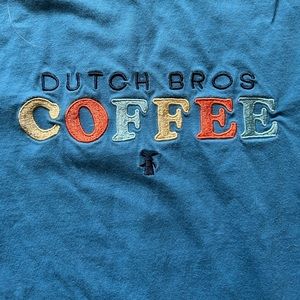 Blue Embroidered Dutch Bros T Shirt